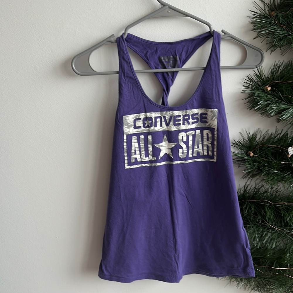 Converse purple and white tank top! Perfect condition! Size small